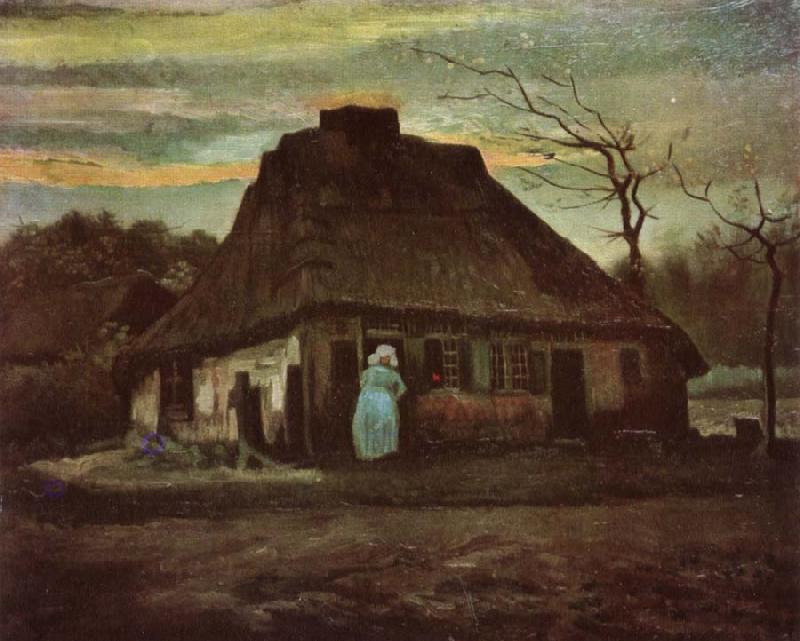 Vincent Van Gogh Cottage with Trees (nn04) Germany oil painting art